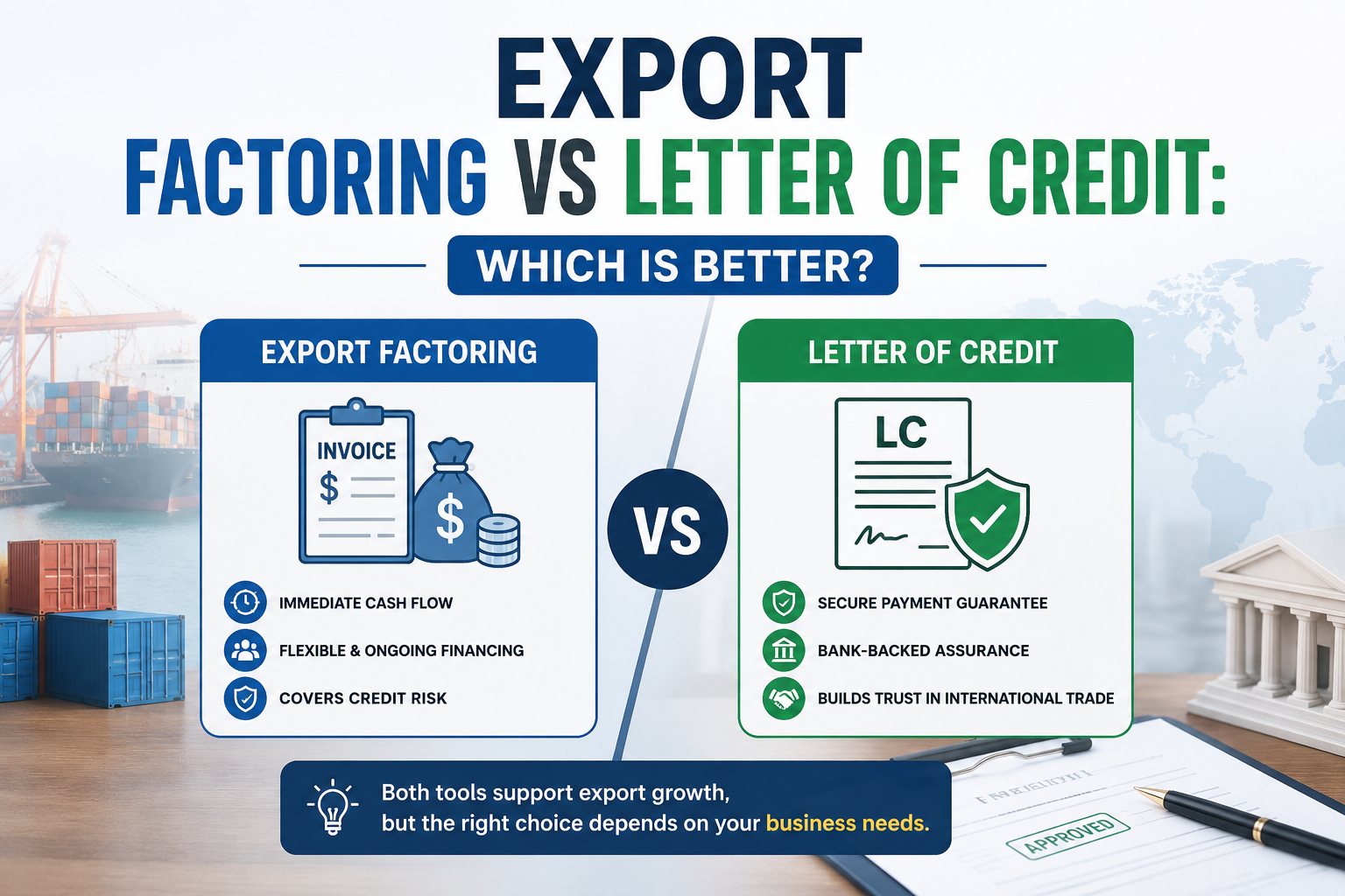 Export Factoring vs Letter of Credit: Which is Better?